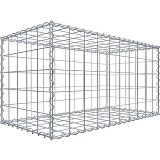 Gabiona Gabione 100 cm x 50 cm x 50 cm mit Maschenweite 10 cm x 10 cm