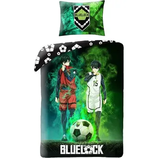 Halantex Blue Lock Fußball Mehrfarbig 140 x 200 cm + 70 x 90 cm