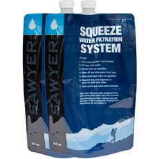 Bild Squeeze Wasserfilter Faltbare Trinkbeutel Set, Blau (2 x 2Ltr SP114)