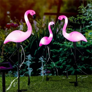 Hi Solar LED Gartenleuchten Flamingo 3-tlg.