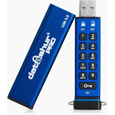 iStorage datAshur PRO 8 GB | Verschlüsselter USB-Speicherstick | Zertifiziert nach FIPS 140-2 Level 3 | Passwortgeschützt | Staub-/wasserbeständig