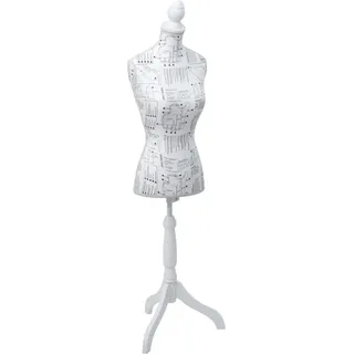 MCW Schneiderpuppe T220 Torso Weiblich Schaumstoff Weiß mit Skizzen