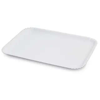 Guardini, Set mit 2 rechteckigen Tabletts 31 x 42 cm, Einweg, Karton, 100% recycelbar, weiß, hergestellt in Italien, Linie Easy Bake Bio