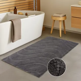 Carpet City Badteppich Anthrazit 67 x 110 cm