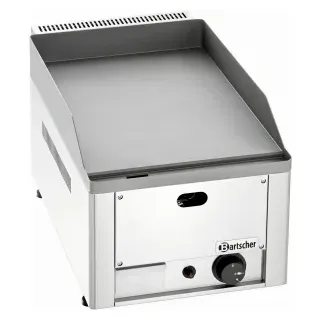 Bartscher GDP 320G Griddleplatte, Bratplatte mit Fettauffangbehälter und Spritzschutz, Maße: 580 x 325 x 310 mm