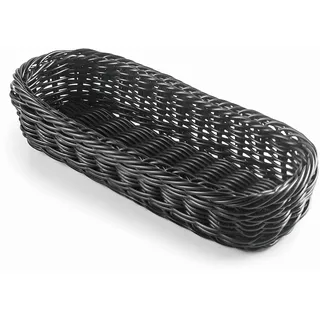 Lacor 63484 RATTAN Besteckkasten, Polypropylen, 100% BPA-frei, ideal für die Aufbewahrung von Besteck, spülmaschinengeeignet, 27 x 10 x 4,5 cm, Schwarz, Polyester