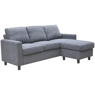 ti'me Ecksofa Grau - 198x135 cm