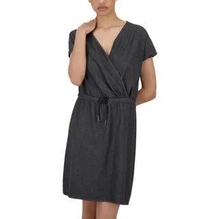 Alife and Kickin Damen OrnellaAK DNM Dress Kleid Damenkleid Jeanskleid Freizeitkleid Sommerkleid XS-XXXL, Black Denim, XXL
