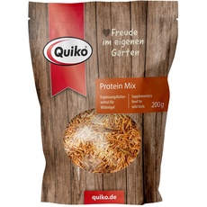 Quiko: Protein Mix 200g - Vogelfutter für Wildvögel - Vogelvitamine - Vogelfutter Wildvögel ganzjährig - Wildvogelfutter - wertvolle Energiequelle für Gartenvögel