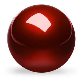 Perixx PERIPRO-304 55 mm Trackball - Glänzend - Rot - Kompatibel mit anderen Trackball Mäusen