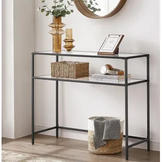 VASAGLE Konsolentisch 100 x 80 x 35 cm schwarz