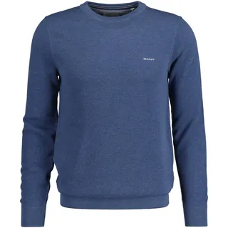 GANT Strickpullover Rundhals Blau M