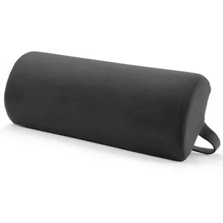 Oule GmbH Lordosenstütze Rückenkissen Lendenkissen Lordosekissen Für Auto Oder Office aus Visco-Memory Foam Orthopädisch in Schwarz inkl. verstellbarem Gurt (42×18×10 cm) (Schwarze)