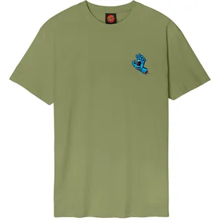 T-Shirt SANTA CRUZ "WOODLAND MINI STRIP FRONT T-SHIRT", Damen, Gr. M, grün (iguana), Obermaterial: 100% Baumwolle, Shirts T-Shirt