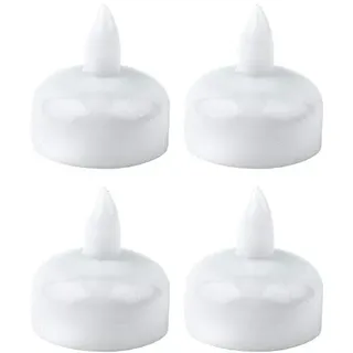 Ideen mit Herz LED-Schwimmkerzen | Ø 3,6cm | 4cm hoch | 4 Stück | schwimmende LED-Teelichter | wasserdicht (warmweiß)