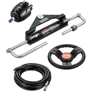 Vevor Außenborder-Lenkset 150 PS 342,9 mm Hydraulik Schwarz