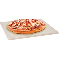Levivo Pizzastein für Backofen und Grill aus hitzebeständigem Cordierit, zum backen von Pizza, Flammkuchen, Brot und mehr, ideal für Zuhause 30 x 38 x 1.5 cm