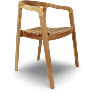 Teaksessel 53x55x78cm sessel Teakholz Stuhl aus holz Möbel Teak Modern Stabil