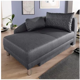 Jockenhöfer Gruppe Recamiere »Roy« Chaiselongue mit Bettfunktion und Bettkasten, inklusive Federkern, grau
