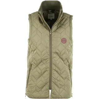 Steppweste OXMO "Steppweste OXAlita", Damen, Gr. S, grün (hedge), Obermaterial: 100% Polyester PES., Westen Steppweste