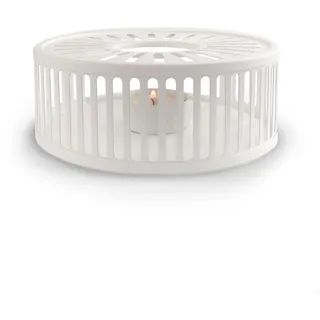 Creano weißes Design Stövchen aus Edelstahl mit Teelichthalter - Teewärmer - stabil klappert Nicht - für sämtliche Teekannen geeignet