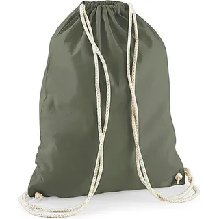 Westford Mill W110 | Baumwoll Gymsac / Turnbeutel | 37 x 46 cm - Farbe: Olive Green - Größe: 37 x 46 cm - Grün