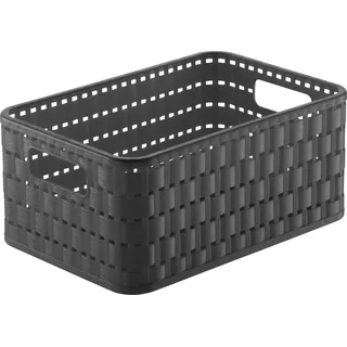 Rotho Aufbewahrungskorb COUNTRY 23,7 x 15,8 x 10,8 cm grau