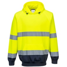 Bild von Zweifarbiges Kapuzen-Sweatshirt, Größe:L, Farbe:Gelb/Marineblau, B316YNRL
