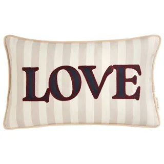 Tom Tailor Dekokissen Love 30 x 50 cm Mehrfarbig