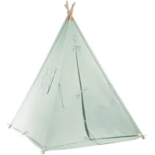 Spielzelt , Grün , Holz, Textil , Fichte , 120x160x120 cm , EN 71, CE, FSC 100% , Spielzeug, Kinderzelte