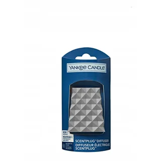 Yankee Candle ScentPlug Diffusor | Basiseinheit für Raumduftstecker | Farbton Silver Faceted | EU-Stecker