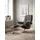 Relaxsessel Mayfair Leder 79 x 102 x 73 cm grau mit Hocker