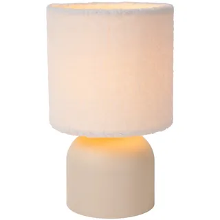 LUCIDE WOOLLY - Tischlampe - Ø 16 cm - 1xE14 - Beige