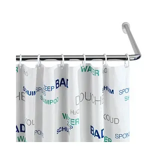 Wenko Duschvorhangstange L-Form 0 x 0 cm Metall