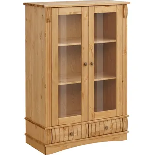 Home Affaire »Teresa Highboard mit Glastüren« Maße (B/T/H): ca. 84/40/120 cm, mit 2 Glastüren und 2 Schubladen, Höhe 120 cm, aus Massivholz