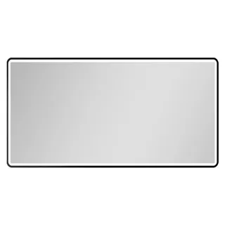 Talos black Moon 120x70 cm - Badezimmerspiegel mit Beleuchtung - feuchtwassergeeignet durch Aluminiumrahmen - Licht-Farbe Neutralweiß