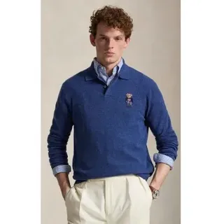 Polo Ralph Lauren für Herren. 710P04281001 Kaschmir-Pullover mit navy Bear Polo (XS), Lässig, Klassisch, Cachemir, Marine