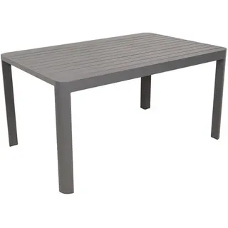 Gardenson Gartentisch , Anthrazit, Schwarz , Metall, Kunststoff , quadratisch , eckig , 97x75x149 cm , ausziehbar, gastro- und objekttauglich, regenabweisend, UV-beständig, wetterfest , Gartenmöbel, Gartentische, Gartentische ausziehbar
