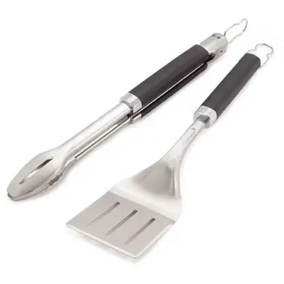 Weber Grillbesteck-Set 46 cm Edelstahl Schwarz