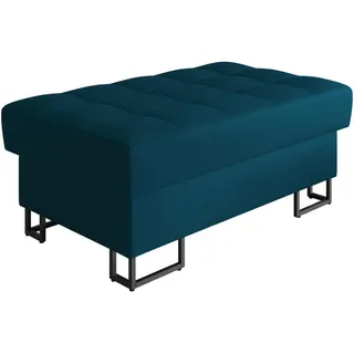Mirjan24 Polsterhocker Laris , Türkis , Metall , Rechteckig , 106x44x67 cm , Wohnzimmer, Sessel, Hocker & Hockerbänke, Sitzhocker