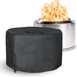 Outdoor Garten Feuerkorb-Hülle - Wasserdicht 600D Oxford Stoff - Kompatibel mit Solo-Ofen Vreugdevuur Yukon - Schwarz 69" D x 45 cm