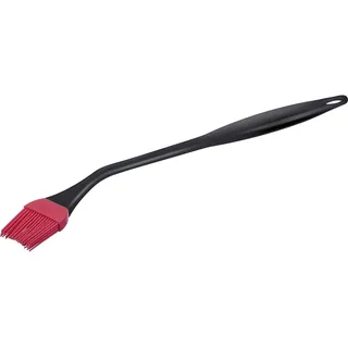 Westmark Marinier-Pinsel, Extra langer Griff, Mit Knick und abziehbarem Pinselkopf, Silikon, Schwarz/Rot, 15452270, Rot, Schwarz