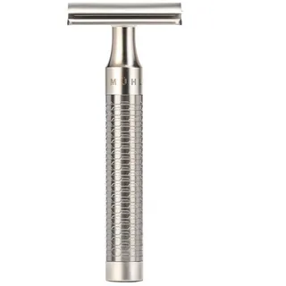MÜHLE Rasierhobel - Rocca Serie - Edelstahl silber matt - geschlossene Schaumkante