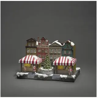 LED Szenerie Konstsmide Stadt Weihnachtsmarkt H 21 cm Zuleitungslänge 1,8 m 5 LE