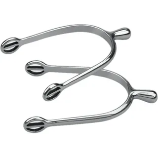 Shires - Kinder Sporen mit Kugelenden ER324 (Einheitsgröße) (Silber) - Silber