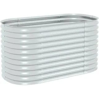 vidaXL Hochbeet Stahl 160 x 80 x 81 cm Silber