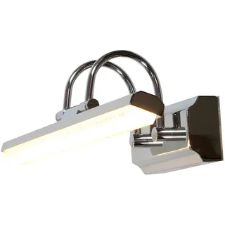 Bilderleuchte , Chromfarben , Metall , rechteckig , 40x11x12 cm , RoHS, Europäischer Sicherheitsstandard , Lampen & Leuchten, Leuchtenserien