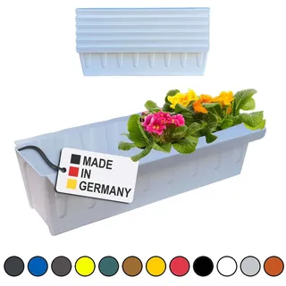 Paletten Blumenkasten 6er-Set Weiß Einsatz zum an- & Einhängen Pflanzkasten