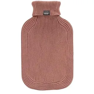 Fashy Wärmflasche mit Rollkragen-Strickbezug braun 2 L