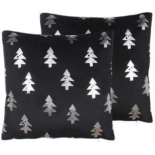 Beliani Cupid Dekokissen 45 x 45 cm Schwarz